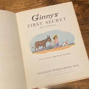 Vintage Children's Book Orange and Cream Cover GINNY'S FIRST VOGUE DOLL 1958